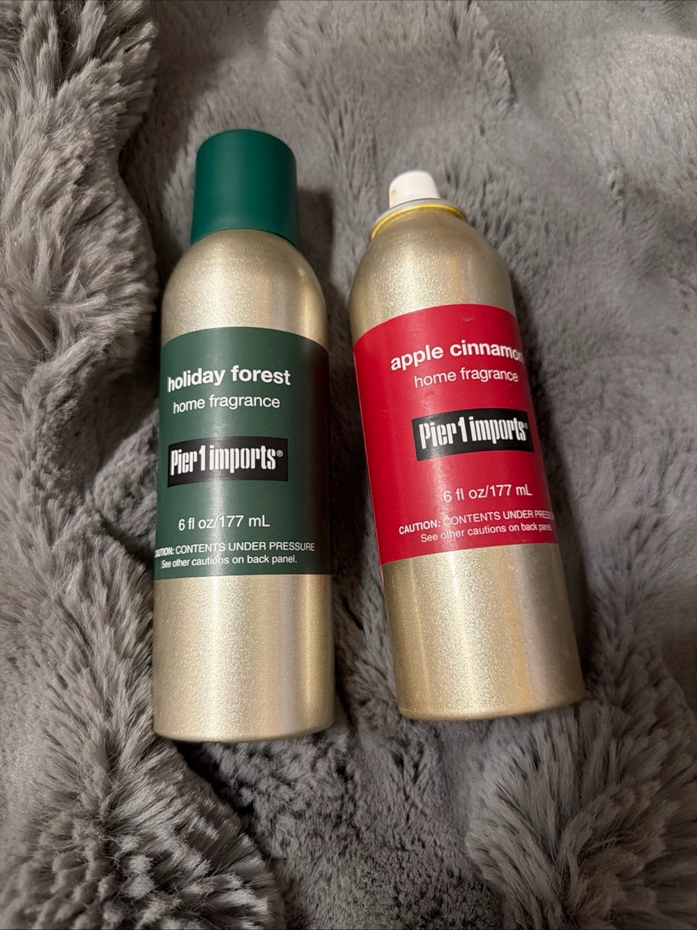 Pier 1 Holiday Forest & Apple Cinnamon Home Fragrance Sprays Green and Red preow